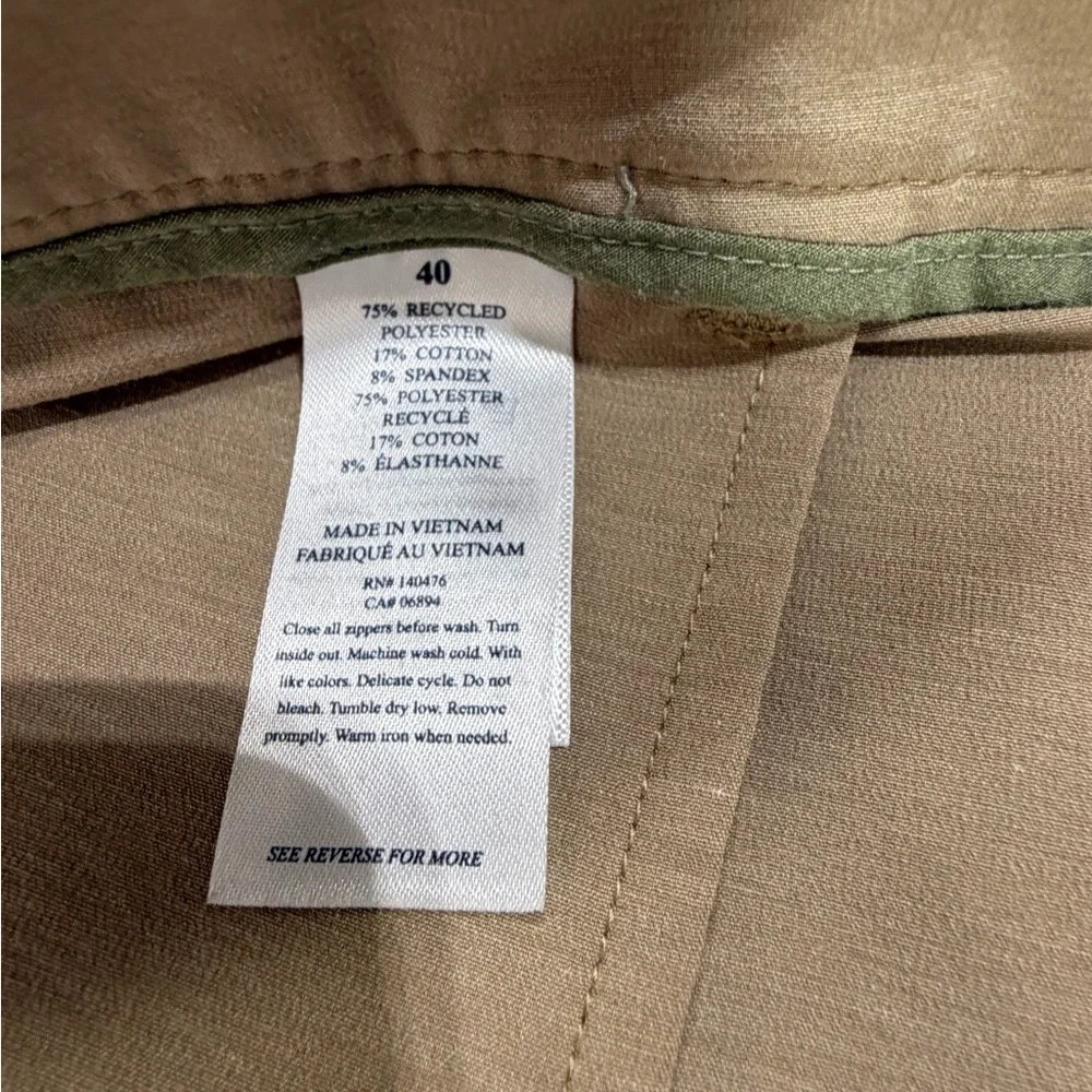 Faherty Shorts Mens 40 Khaki All Day Chino Stretch Zip Pocket Lightweight‎